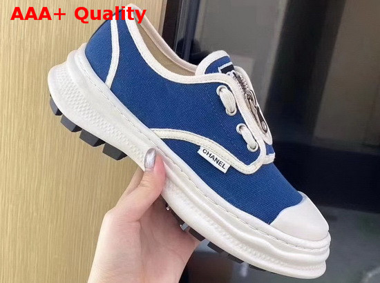 Chanel Sneaker in Blue Canvas Replica