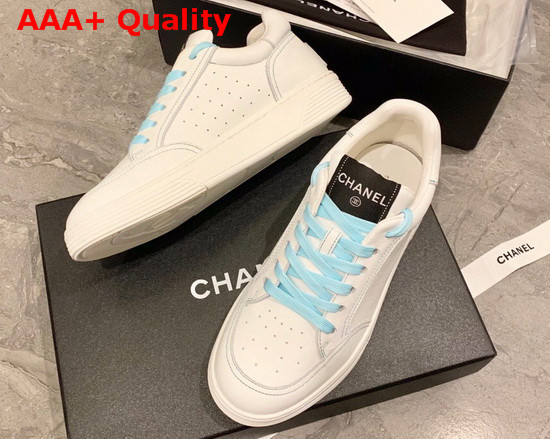 Chanel Sneaker in White Perforated Leather Replica