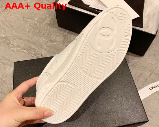 Chanel Sneaker in White Perforated Leather Replica