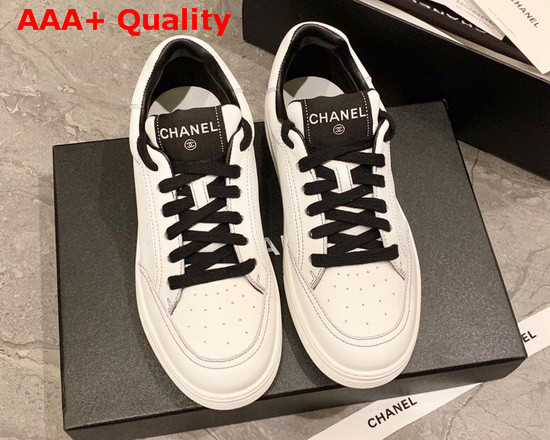 Chanel Sneaker in White Perforated Leather Replica