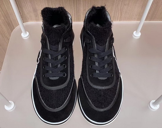 Chanel Sneakers Black Fabric Suede Calfskin and TPU G35202