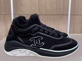 Chanel Sneakers Black Fabric Suede Calfskin and TPU G35202