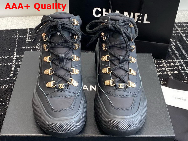 Chanel Sneakers Black Nylon and Calfskin G45337 Replica