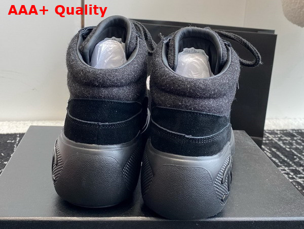 Chanel Sneakers Black Wool and Suede Calfskin G45337 Replica