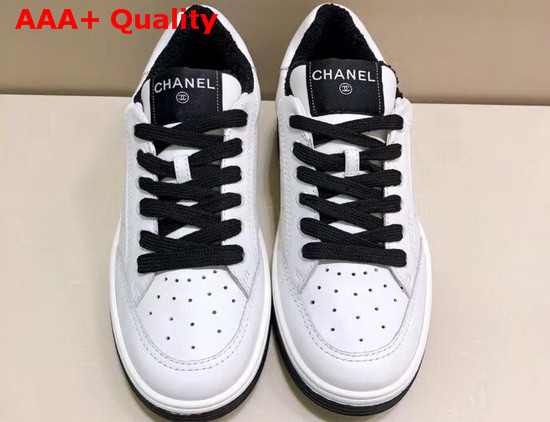 Chanel Sneakers Calfskin White and Black G35934 Replica