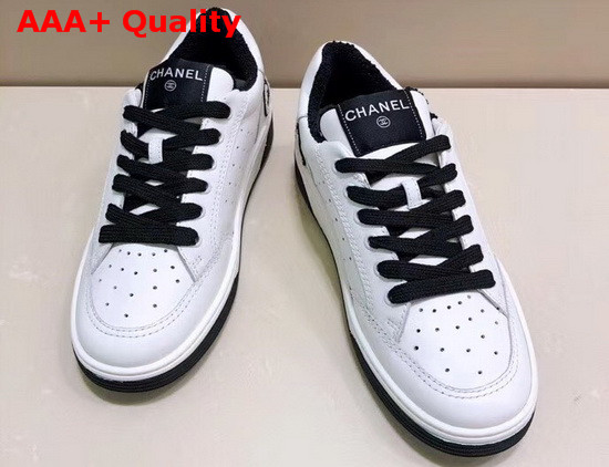 Chanel Sneakers Calfskin White and Black G35934 Replica