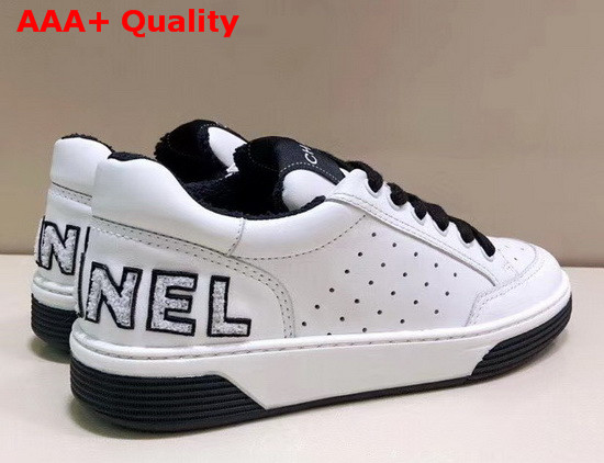 Chanel Sneakers Calfskin White and Black G35934 Replica