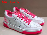 Chanel Sneakers Calfskin White and Fuchsia G35934 Replica