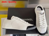 Chanel Sneakers Calfskin and Suede Calfskin White and Black G45714 Replica