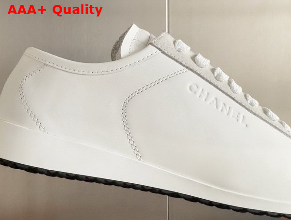 Chanel Sneakers Calfskin and Suede Calfskin White and Black G45714 Replica