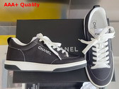 Chanel Sneakers Cotton Black and White G46076 Replica