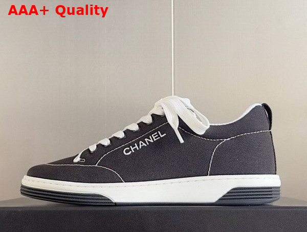 Chanel Sneakers Cotton Black and White G46076 Replica