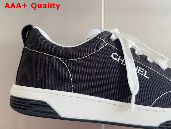 Chanel Sneakers Cotton Black and White G46076 Replica