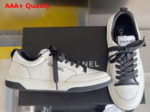 Chanel Sneakers Cotton White and Black G46076 Replica