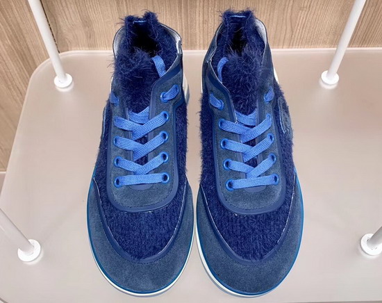 Chanel Sneakers Fabric Suede Calfskin and TPU Blue G35202