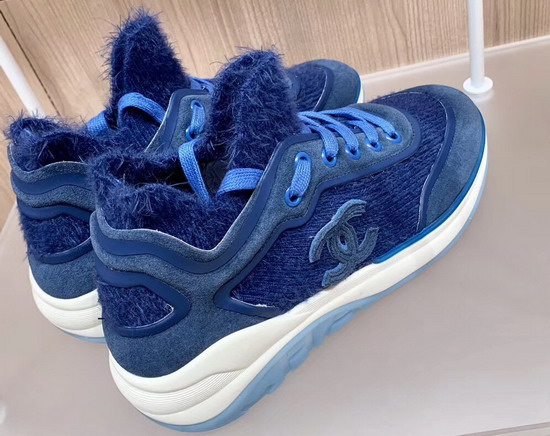 Chanel Sneakers Fabric Suede Calfskin and TPU Blue G35202