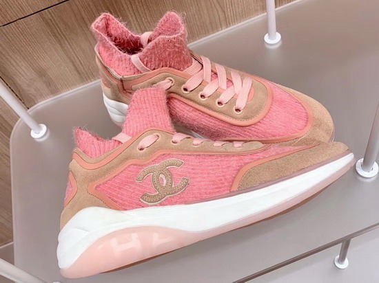 Chanel Sneakers Fabric Suede Calfskin and TPU Pink G35202