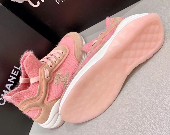 Chanel Sneakers Fabric Suede Calfskin and TPU Pink G35202