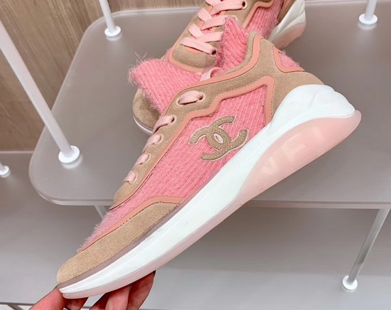 Chanel Sneakers Fabric Suede Calfskin and TPU Pink G35202