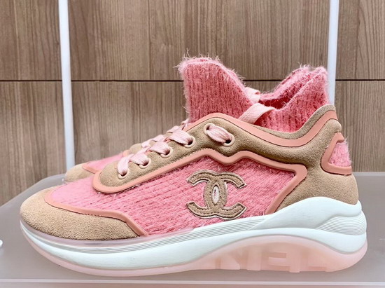 Chanel Sneakers Fabric Suede Calfskin and TPU Pink G35202