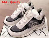 Chanel Sneakers Fabric and Suede Calfskin White and Black G36258 Replica