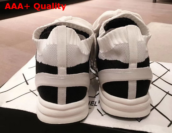 Chanel Sneakers Fabric and Suede Calfskin White and Black G36258 Replica