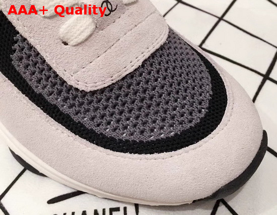 Chanel Sneakers Fabric and Suede Calfskin White and Black G36258 Replica