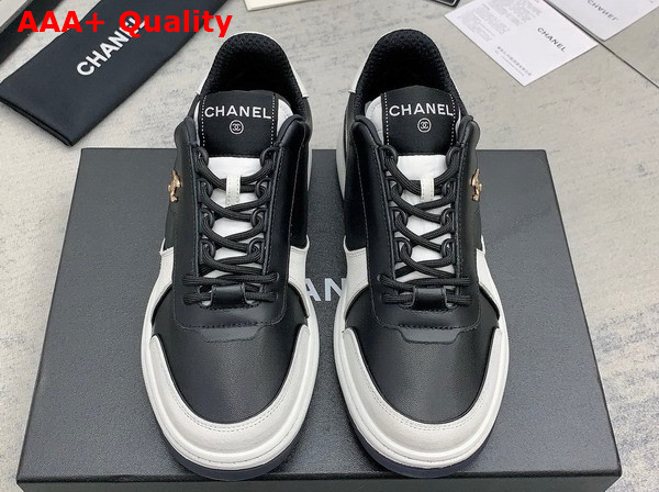 Chanel Sneakers Lambskin and Suede Calfskin Black and Gray G45212 Replica