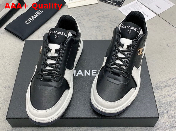 Chanel Sneakers Lambskin and Suede Calfskin Black and Gray G45212 Replica