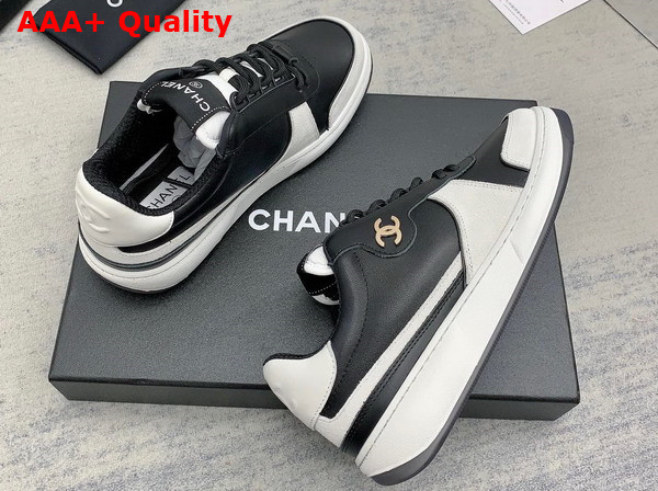 Chanel Sneakers Lambskin and Suede Calfskin Black and Gray G45212 Replica