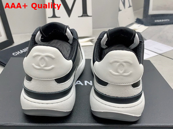 Chanel Sneakers Lambskin and Suede Calfskin Black and Gray G45212 Replica