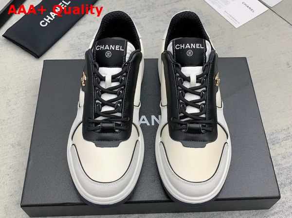 Chanel Sneakers Lambskin and Suede Calfskin Gray and Black G45212 Replica