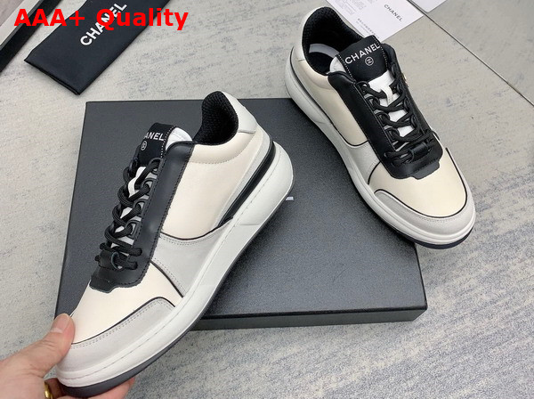 Chanel Sneakers Lambskin and Suede Calfskin Gray and Black G45212 Replica