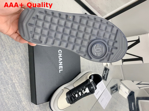 Chanel Sneakers Lambskin and Suede Calfskin Gray and Black G45212 Replica