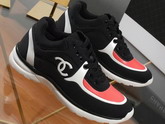 Chanel Sneakers Lycra Black and Coral G34765