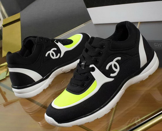 Chanel Sneakers Lycra Black and Yellow G34765