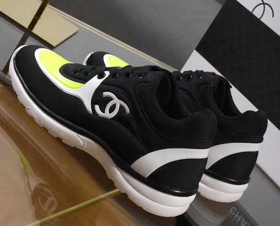 Chanel Sneakers Lycra Black and Yellow G34765