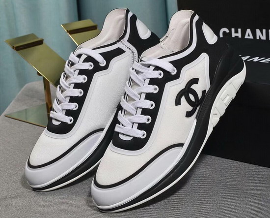 Chanel Sneakers Mesh and Lycra Black and White G34763