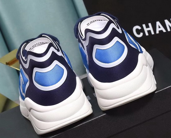 Chanel Sneakers Mesh and Lycra Dark Blue and Light Blue G34763