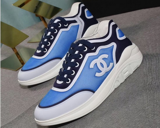 Chanel Sneakers Mesh and Lycra Dark Blue and Light Blue G34763