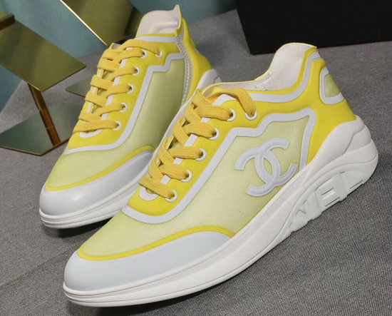 Chanel Sneakers Mesh and Lycra Yellow and Beige G34763