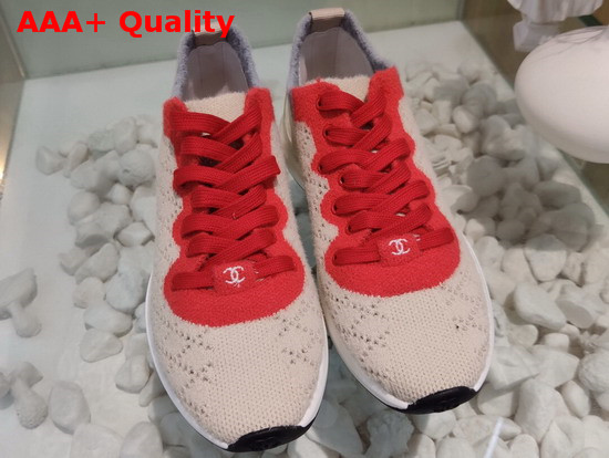 Chanel Sneakers Mixed Fibers Beige G35549 Replica