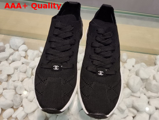 Chanel Sneakers Mixed Fibers Black G35549 Replica