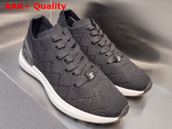 Chanel Sneakers Mixed Fibers Black G35549 Replica