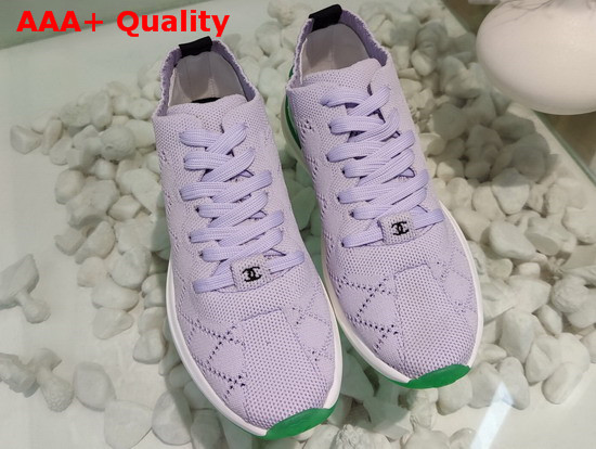 Chanel Sneakers Mixed Fibers Light Purple G35549 Replica