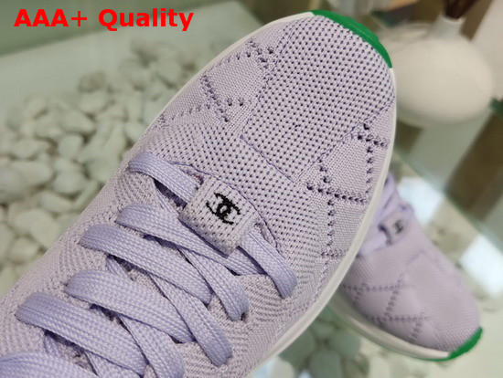 Chanel Sneakers Mixed Fibers Light Purple G35549 Replica