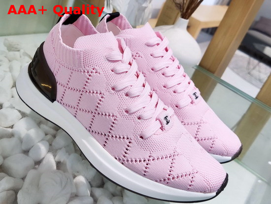 Chanel Sneakers Mixed Fibers Pink G35549 Replica