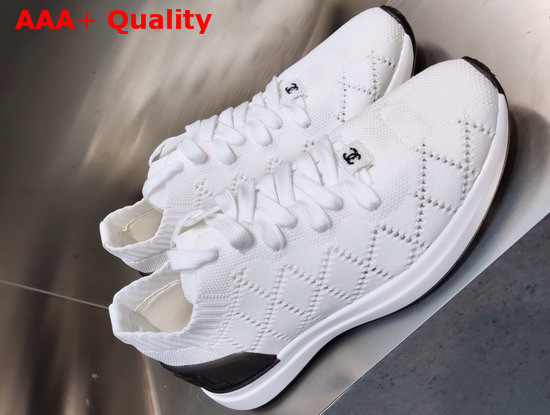 Chanel Sneakers Mixed Fibers White G35549 Replica