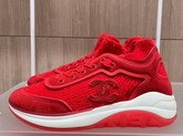 Chanel Sneakers Red Fabric Suede Calfskin and TPU G35202