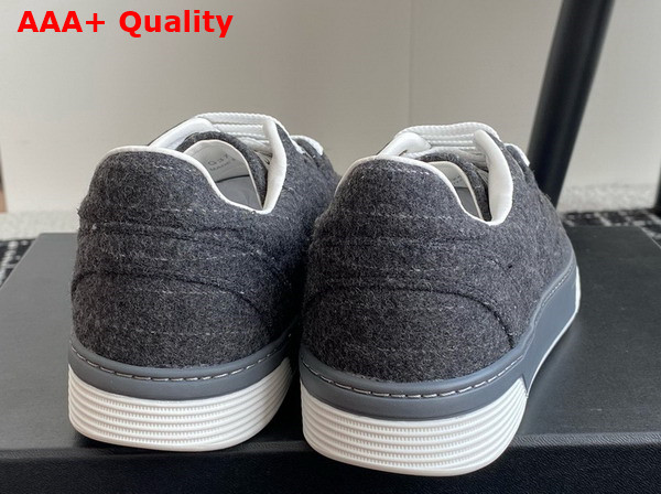 Chanel Sneakers Wool and Mixed Fibers Dark Gray and White G46011 Replica